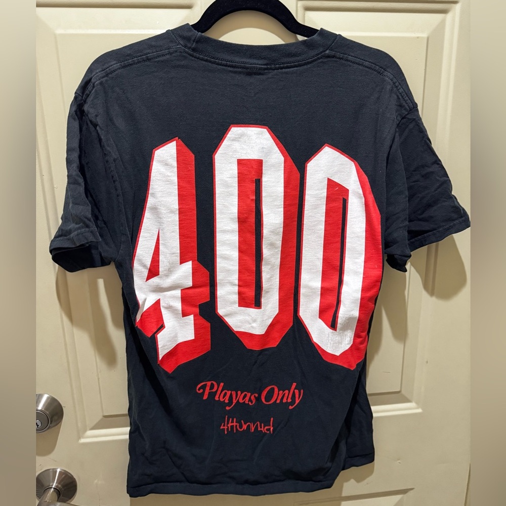 4 Hunnid Graphic Tee Shirt - Medium - Playas Only - Black